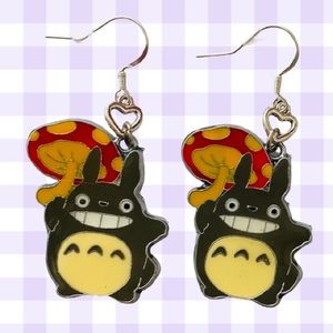 Simple Heart Totoro Earrings